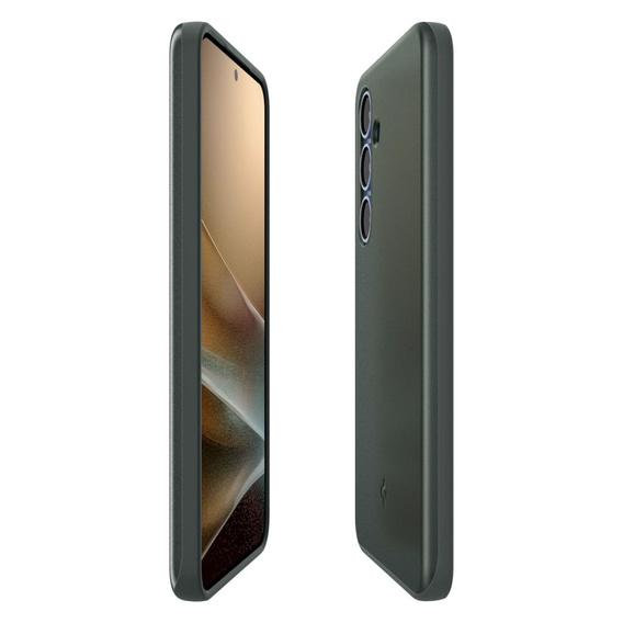 Carcasa Spigen pentru Samsung Galaxy S25, Thin Fit Mag, verde + sticlă temperată 9H