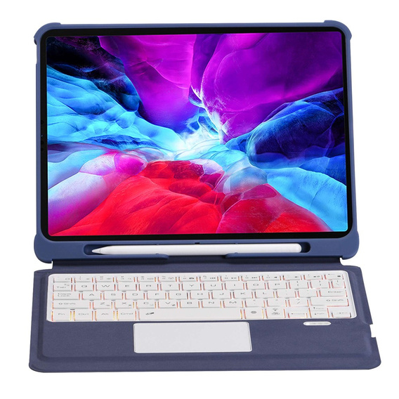 Carcasă + tastatură iPad Air 10.9 4 2020 / 5 2022, Pen Slot TouchPad, violet