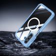 Husă pentru Samsung Galaxy A16, Shockproof, cu sticlă, pentru MagSafe, albastru