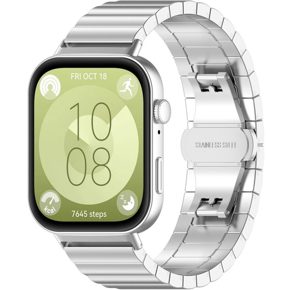 Brățară din oțel pentru Huawei Watch Fit 4 / 4 Pro / 3, argintiu