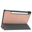 Husă pentru Samsung Galaxy Tab S9 FE, Tri-fold, roz rose gold