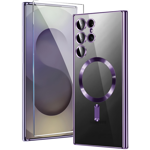 Husă pentru Samsung Galaxy S25 Ultra, Electro MagSafe, violet + Sticlă pentru ecran