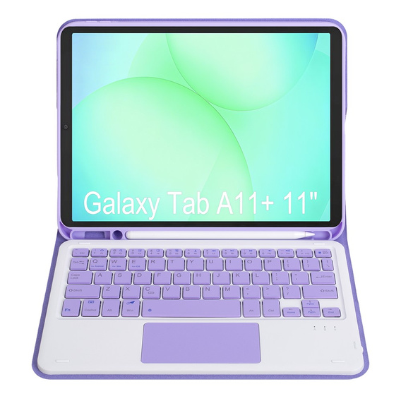 Husă cu tastatură Bluetooth și touchpad pentru Samsung Galaxy Tab A11+
