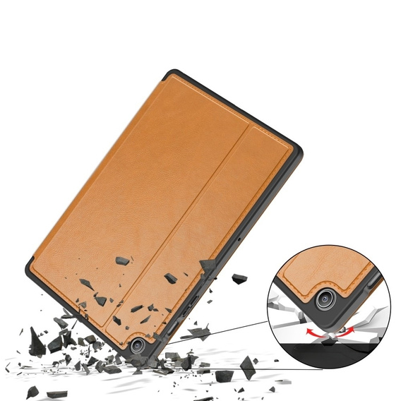 Huse pentru Samsung Galaxy Tab A9+, Business Card and Pen Slot, maro