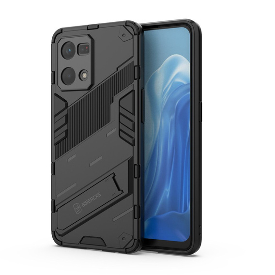 Husa pentru Oppo Reno7 4G, Military kickstand, albastru