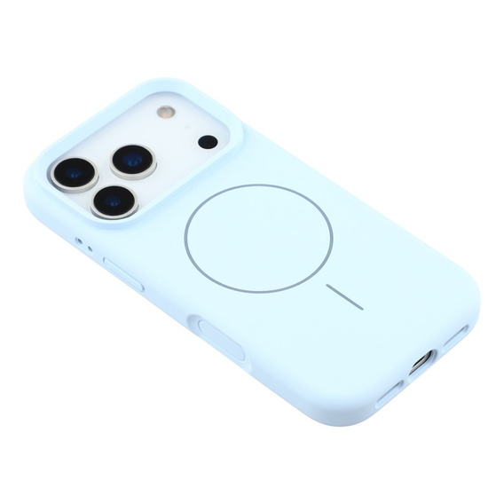 Manșon din silicon pentru iPhone 17 Pro Max, pentru MagSafe, antișoc, albastru