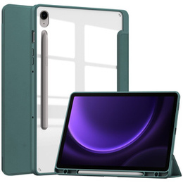 Husă pentru Samsung Galaxy Tab S10 Lite / S10 FE / S9 FE, Smartcase Hybrid, cu spațiu pentru stylus, verde închis