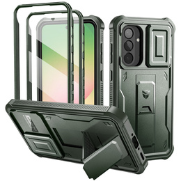 Husă blindată pentru Samsung Galaxy A56 5G, Dexnor Full Body (Two Frames), verde