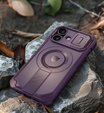 Carcasă blindată pentru iPhone 16, Dexnor CamProtect MagSafe, violet