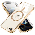 Husă pentru iPhone 16E, Electro MagSafe, de aur + Sticlă pentru ecran
