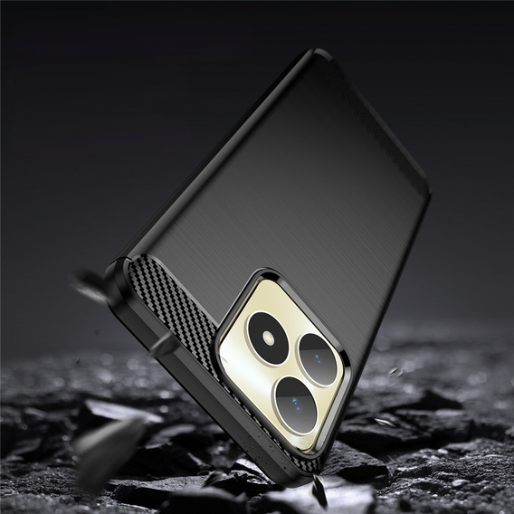 Huse pentru Realme C51, Carbon, negru
