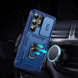Husă pentru Samsung Galaxy S25 Ultra, KickStand Camera Lens, albastru