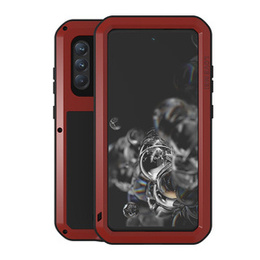 Love Mei Huse pentru Samsung Galaxy S21 FE, armored with glass, roșu