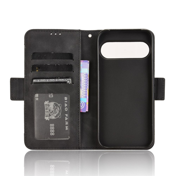 Cu clapetă pentru Google Pixel 9 / Google Pixel 9 Pro, Card Slot, negru