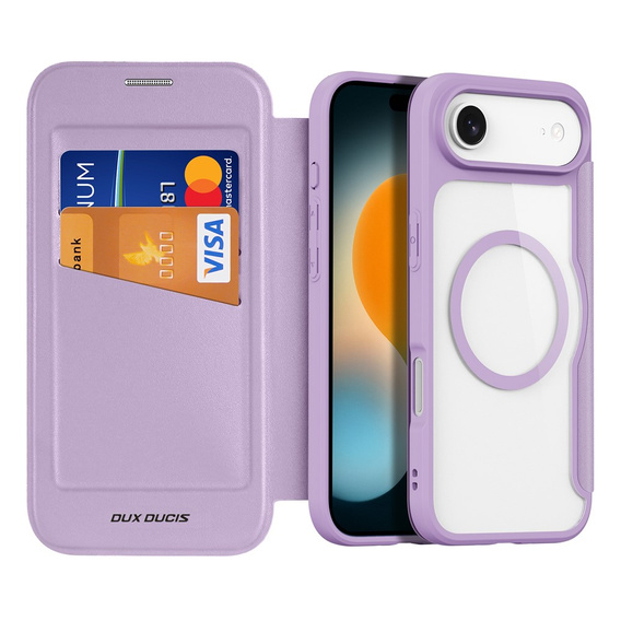 Husă Dux Ducis pentru iPhone Air, Skin X Pro, cu clapetă, pentru MagSafe, violet