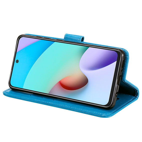 Cu clapetă pentru Xiaomi Redmi 10, Mandala, albastru