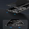 Carcasa Magnetic Dual Glass MagSafe pentru Samsung Galaxy S24+ Plus, negru