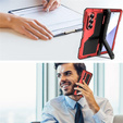 Carcasă blindată pentru Samsung Galaxy Z Fold6 5G, aluminiu, cu stand și spațiu pentru stylus, negru