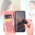 Cu clapetă pentru Motorola Edge 60 / 60 Fusion, Butterfly, roz rose gold