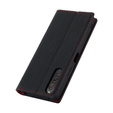 Cu clapetă pentru Sony Xperia 10 V, Litchi Skin Grain, negru