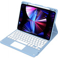 Carcasă + tastatură iPad Air 10.9 4 2020 / 5 2022, Touchpad, albastru