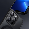 Husă pentru iPhone 13 Pro Max, pentru MagSafe, ERBORD Matt Case, negru + sticlă pentru ecran