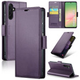 Husă pentru Samsung Galaxy A56, ERBORD Glossy Litchi, portofel cu clapetă, violet