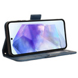 Cu clapetă pentru Samsung Galaxy A55 5G, Card Slot, albastru