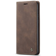 Husa CASEME pentru Samsung Galaxy A53 5G, Leather Wallet Case, cafea