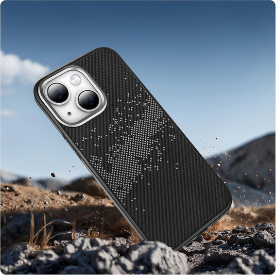 Husă pentru iPhone 15, Milky Way, gri