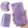 Cu clapetă pentru Realme 14X / Realme C75, Butterfly, violet