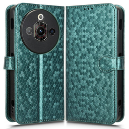 Husă tip portofel Rhombus pentru Nubia Focus Pro 5G, verde