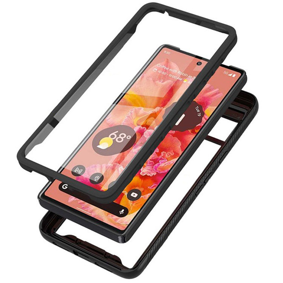 Carcasă pentru Google Pixel 7, Shockproof, cu folie, negru
