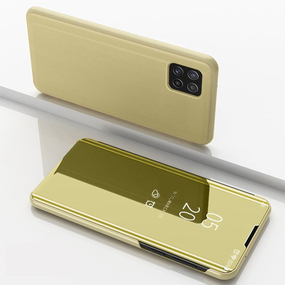Huse pentru Samsung Galaxy A22 5G, Clear View, de aur