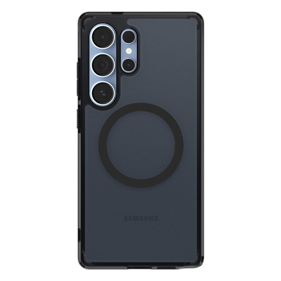 Carcasă MagSafe Spigen pentru Samsung Galaxy S25 Ultra, Ultra Hybrid, mat / negru + 9H Tempered Glass