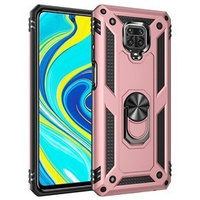 Husă blindată pentru Xiaomi Redmi Note 9S / 9 Pro, Nox Case Ring, roz