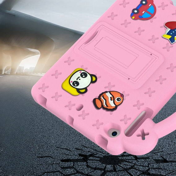 Husă pentru copii pentru iPad mini 7.9" 2019/2015/2014/2013/2012 (5/4/3/2/1 gen.), Cute Patterns, cu suport, roz