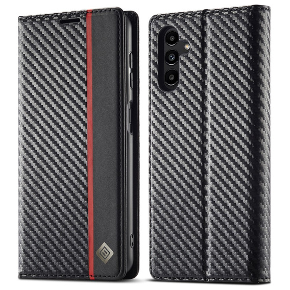 Carcasă cu clapetă pentru Samsung Galaxy S25, Carbon LC.IMEEKE, negru