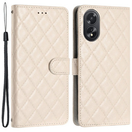 Cu clapetă pentru Oppo A38 4G / Oppo A18 4G, Wallet, BINFEN COLOR, bej