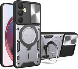 Husă blindată pentru Samsung Galaxy M55 5G, CamShield Slide, de argint