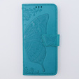 Cu clapetă pentru Motorola Moto G54 5G, Butterfly, albastru