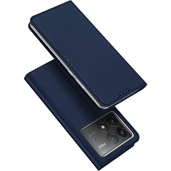 Dux Ducis Huse pentru Xiaomi Poco F6 Pro, Skinpro, albastru închis