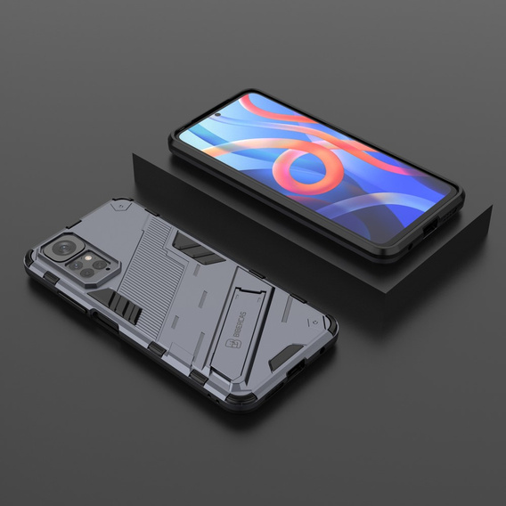 Husa pentru Xiaomi Redmi Note 11/11S, Military kickstand, albastru