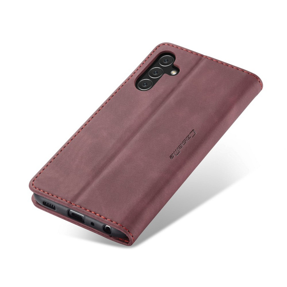 Husa CASEME pentru Samsung Galaxy A04S / A13 5G, Leather Wallet Case, roșu