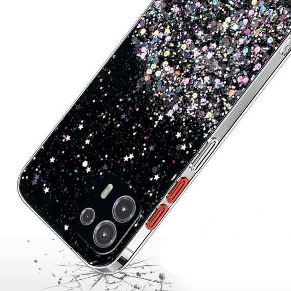 Huse pentru Motorola Edge 20 Lite, Glittery, negru