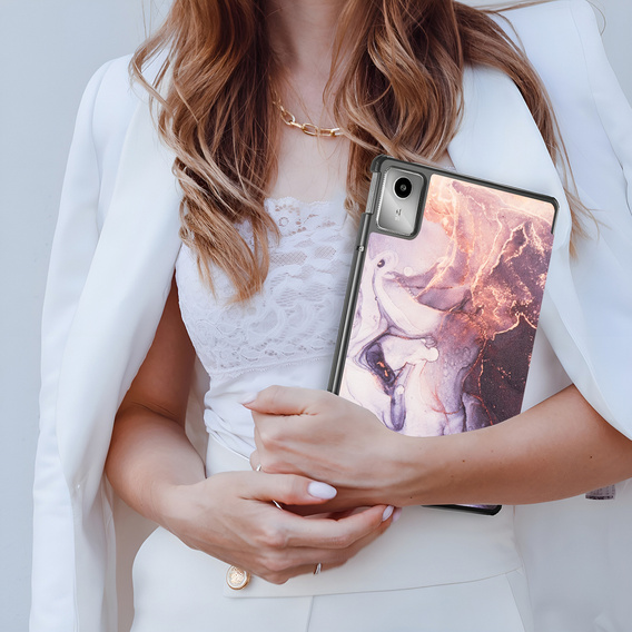 Husă pentru Lenovo Tab M11, Smartcase, Marble 3#