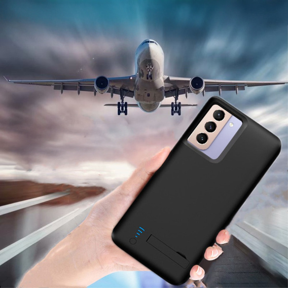 Husă cu baterie de 4800mAh pentru Samsung Galaxy S22, negru