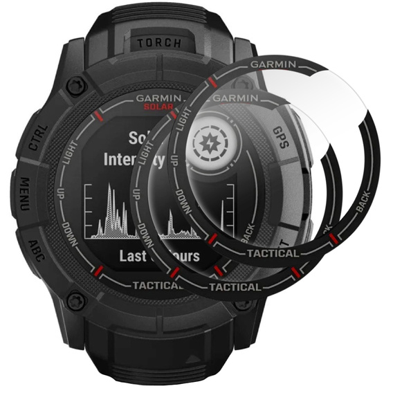 2x ERBORD Hybrid Glass pentru Garmin Instinct 2X
