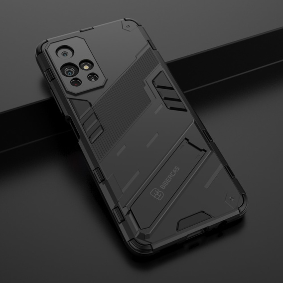 Husa pentru Xiaomi Poco M4 Pro 5G / Note 11S 5G, Military kickstand, albastru