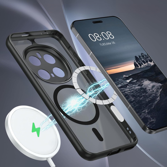 Husă pentru Honor Magic 7 Pro, pentru MagSafe, ERBORD Matt Case, negru